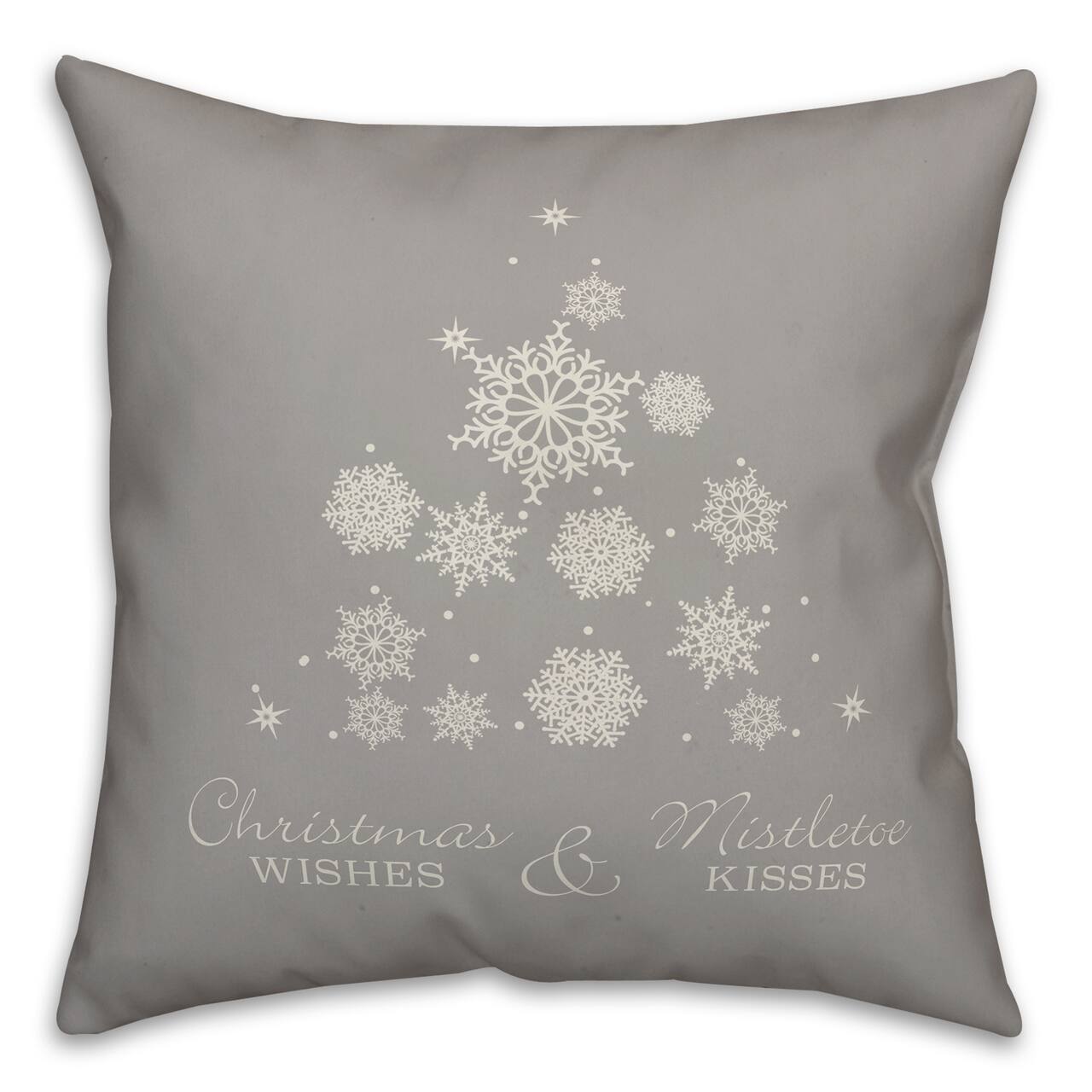 Snowflake Christmas Tree 18" x 18" Indoor/Outdoor Pillow